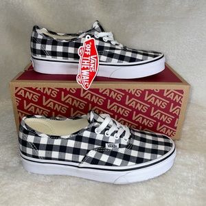 VANS Black/White Gingham Checkered Sneakers